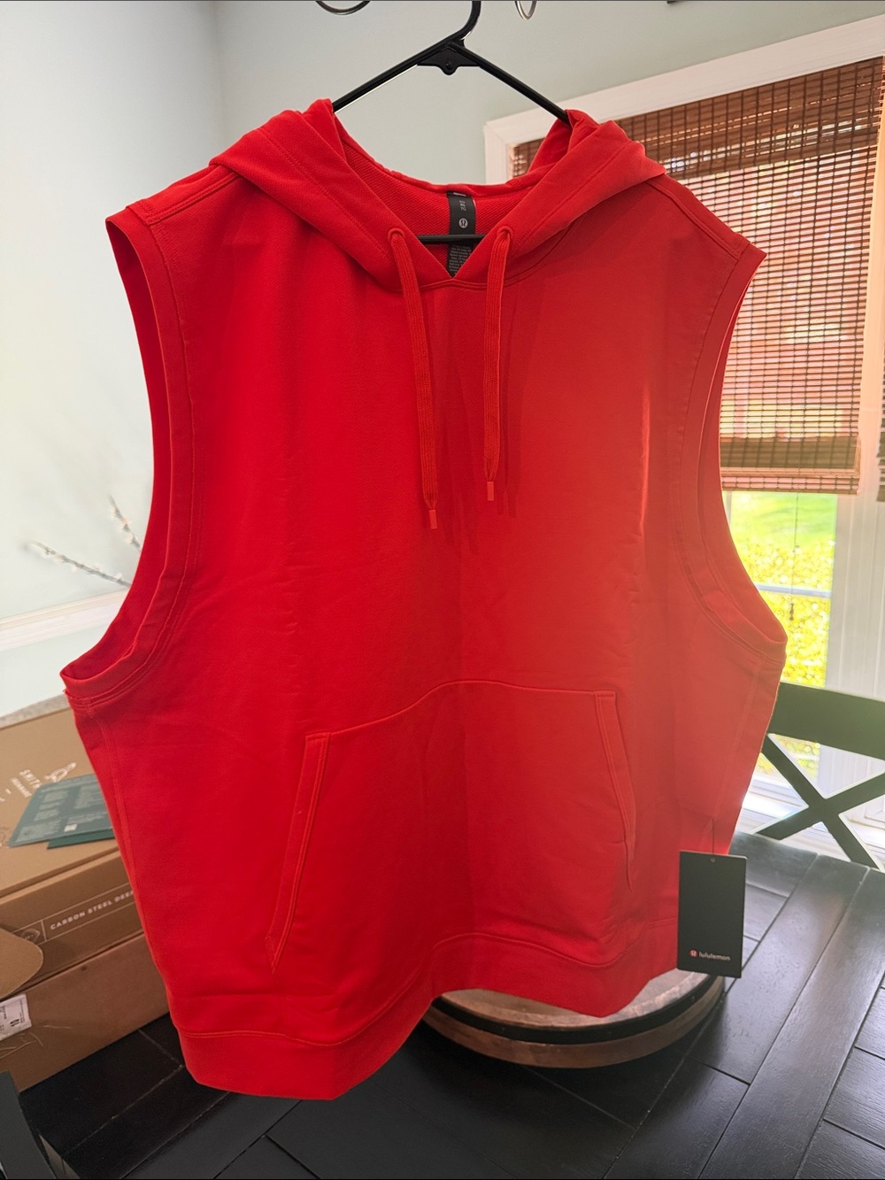 lululemon athletica Red Warm-Up Sleeveless Gym Hoodie